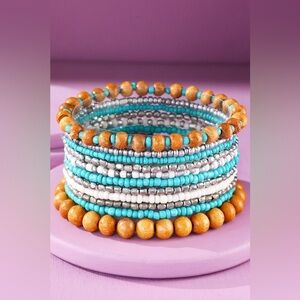 Tranquil Waters Layered Stackable Boho Bracelet Set